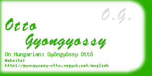 otto gyongyossy business card