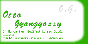 otto gyongyossy business card